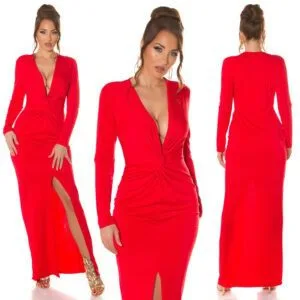 Gala Evening Dress with XL Slit