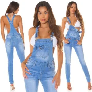 Sexy Denim Dungarees JEANSBLAU