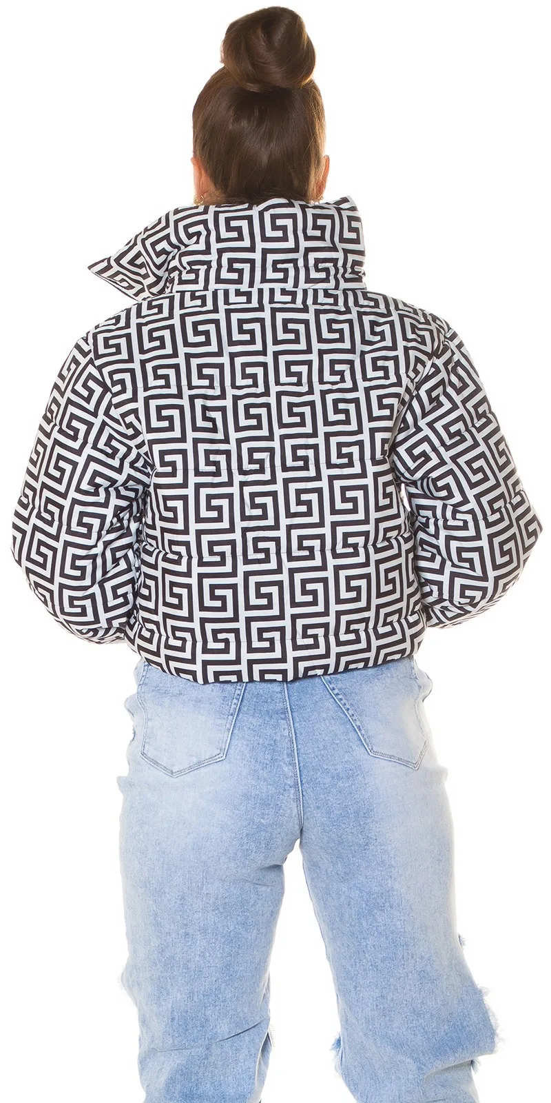 Crop Jacket with Print