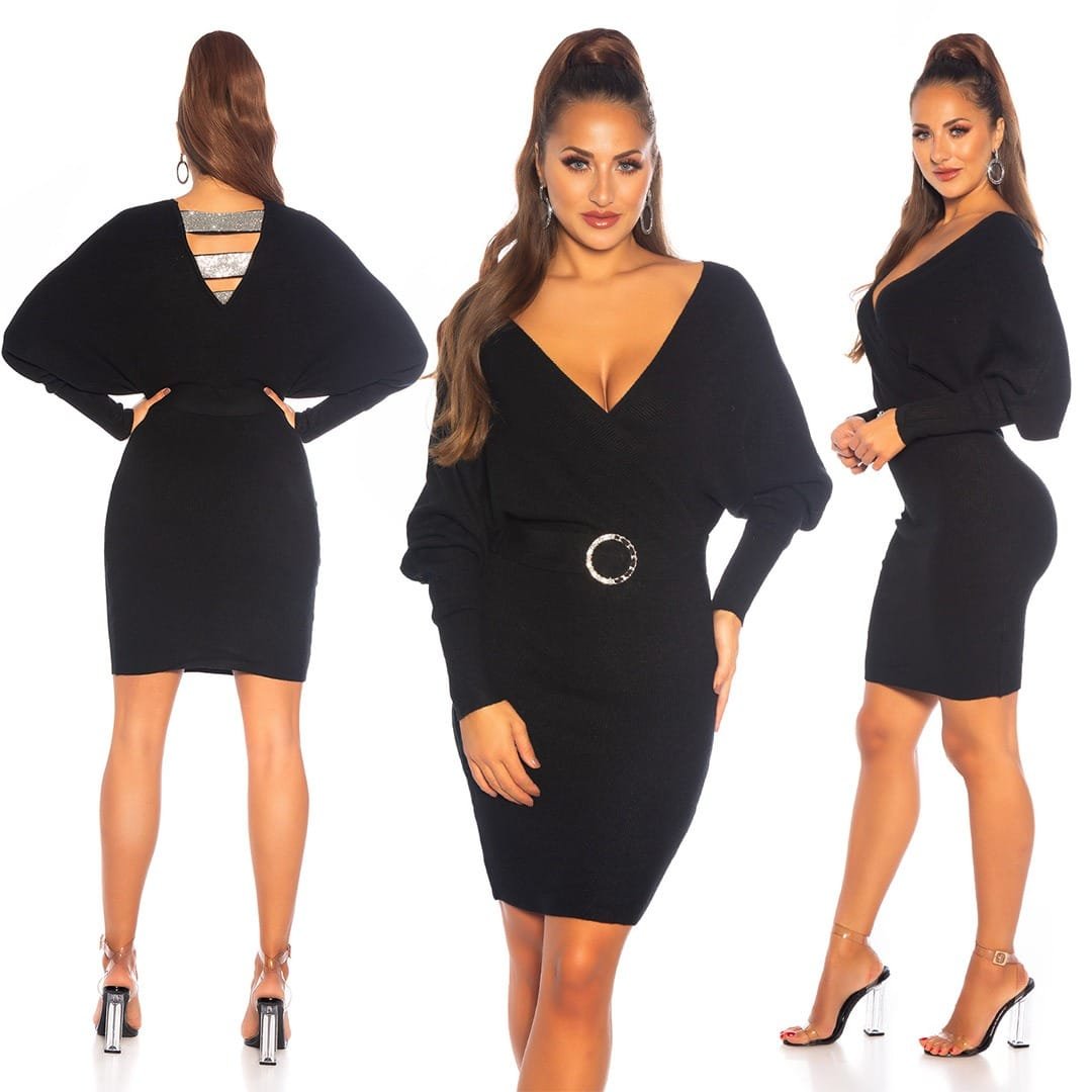Dress with Decorative Buckle