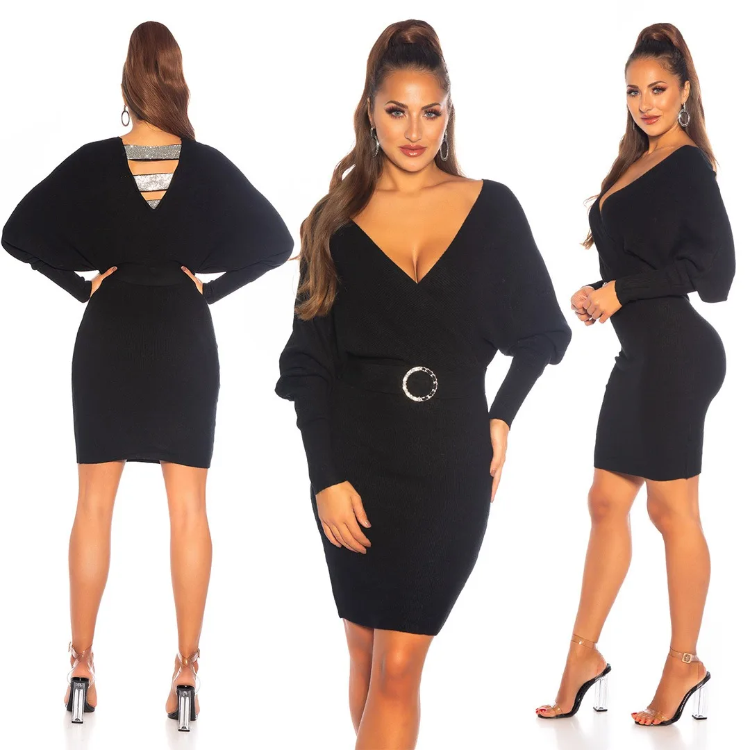Dress with Decorative Buckle