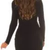 V-Neck Ribbed Knit Dress - Image 2