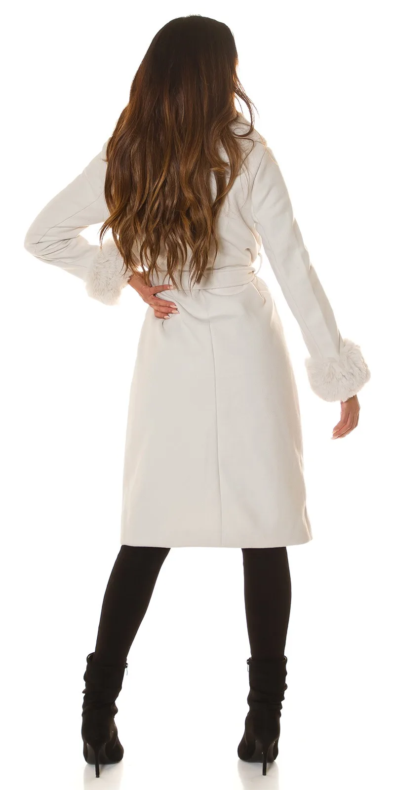 Winter coat with faux-fur details - Image 2