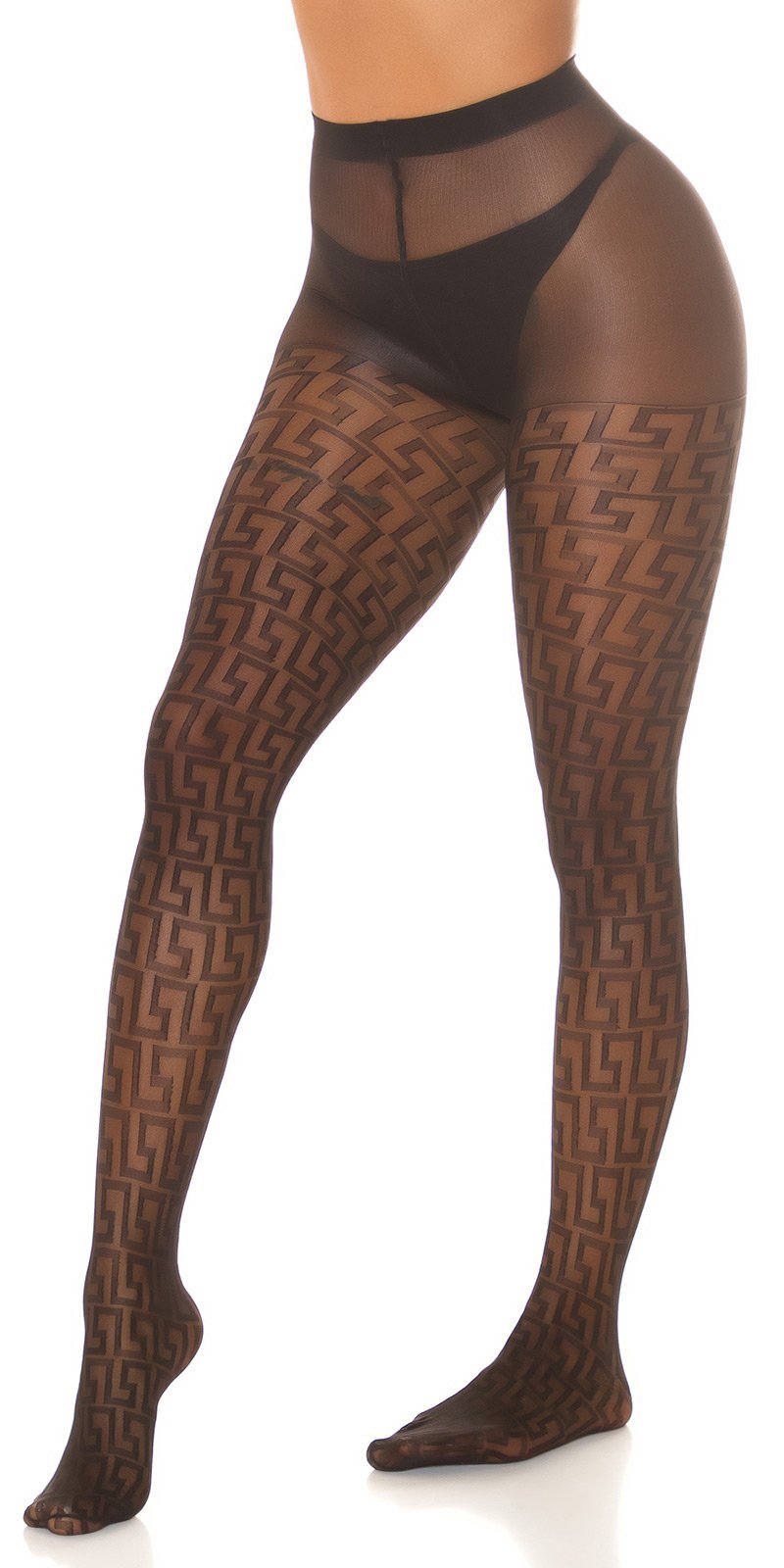 Tights with geometric pattern